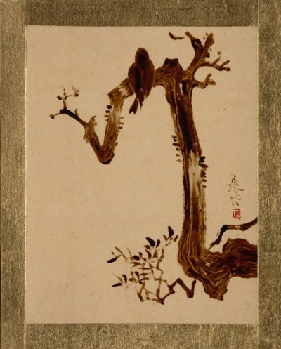 Cuervo en árbol de Shibata Zeshin