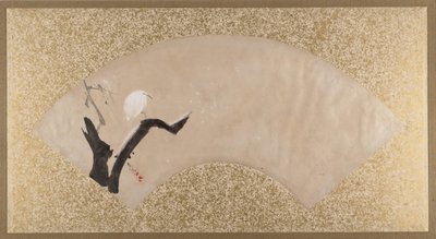 Garza en un tocón de árbol, finales del siglo XIX de Shibata Zeshin