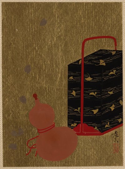 Caja de laca y calabaza de Shibata Zeshin