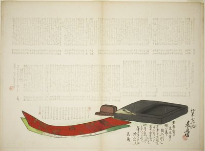 Capas de la poesía Kikaku de Shibata Zeshin
