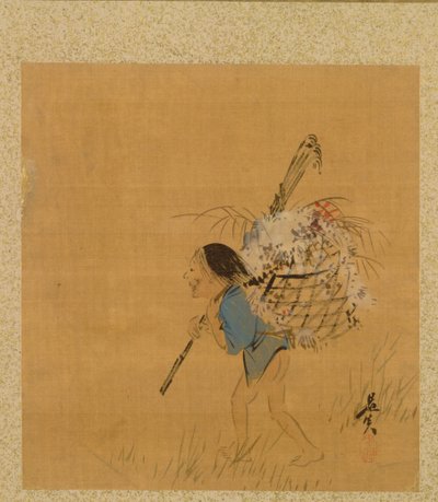 Hoja del Álbum de Temas Estacionales: Tarro de Té y Tazas de Shibata Zeshin