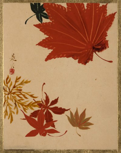 Hojas de arce de Shibata Zeshin
