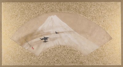 Montañas con pájaros de Shibata Zeshin