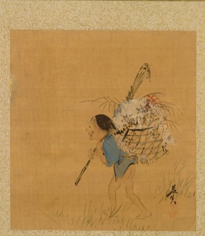 Peasant with Basket from Album of Paintings by the Venerable Zeshin de Shibata Zeshin