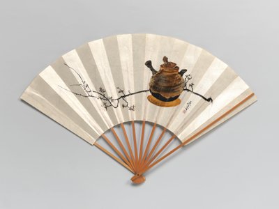 Rama de ciruelo y tetera de Shibata Zeshin