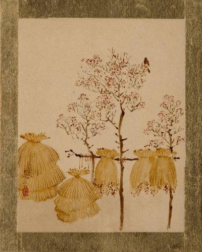 Montones de Arroz y Árboles de Shibata Zeshin