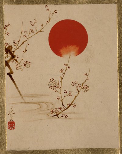 Sol y ramas de ciruelo de Shibata Zeshin