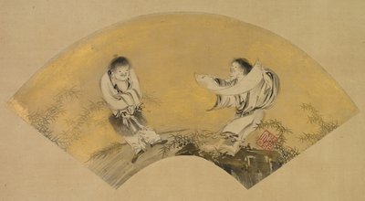 Hanshan y Shide (Kanzan y Jittoku) de Shikibu Terutada