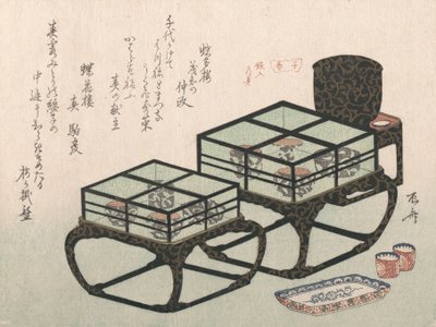 Mesas de cena pequeñas, probablemente 1816 de Shinsai