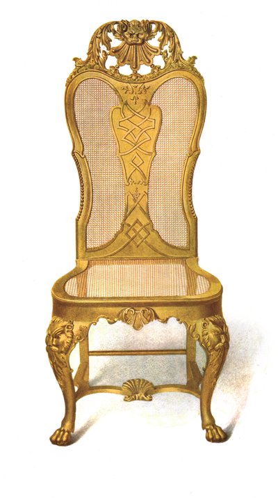 Silla de caña dorada, 1906 de Shirley Charles Llewellyn Slocombe