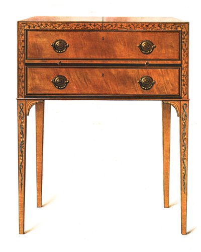 Tocador de madera pintada, 1908 de Shirley Charles Llewellyn Slocombe
