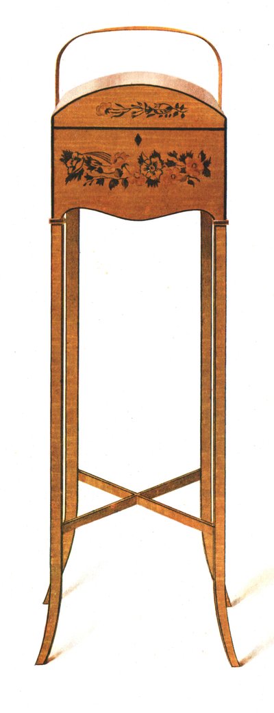 Mesa de trabajo de madera satinada pintada, 1908 de Shirley Charles Llewellyn Slocombe