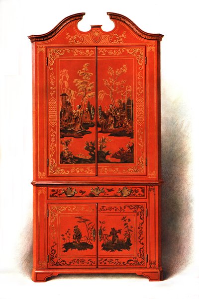 Gabinete de laca roja, 1907-1908 de Shirley Charles Llewellyn Slocombe
