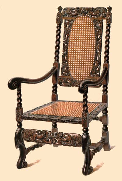 Silla de nogal, 1905 de Shirley Charles Llewellyn Slocombe