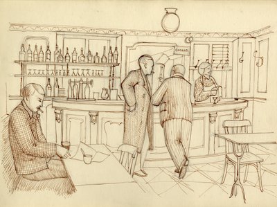 Escena de café, París, Francia, c1951. de Shirley Markham
