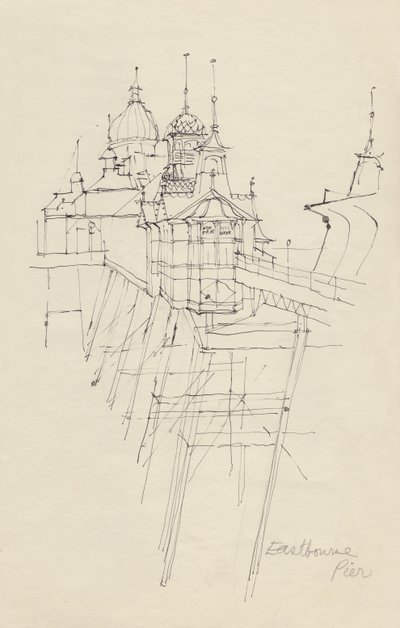 Muelle de Eastbourne, c1950 de Shirley Markham