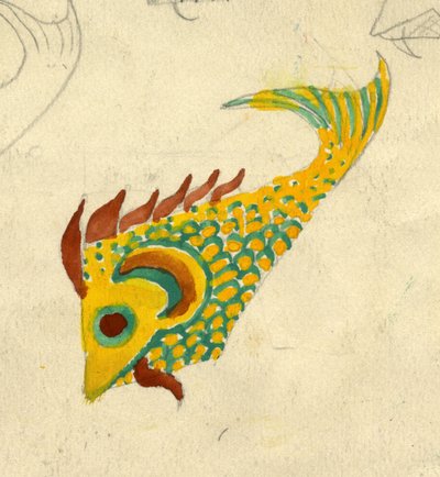 Ilustración de pez, c1950 de Shirley Markham