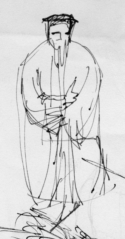 Hombre con traje de época, c. 1950 de Shirley Markham