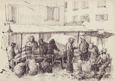 Escena de Mercado, Italia, c1950 de Shirley Markham
