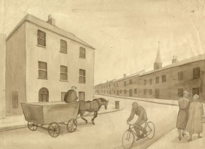 Escena callejera monocromática, 1951 de Shirley Markham