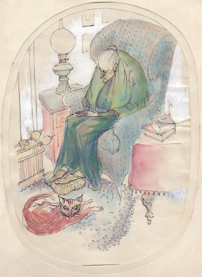 Anciana y gato, 1951 de Shirley Markham
