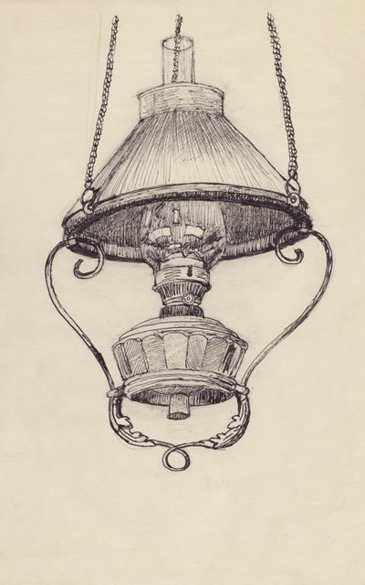 Lámpara de parafina, c1950 de Shirley Markham