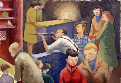 Campo de tiro en una feria, c. 1950 de Shirley Markham