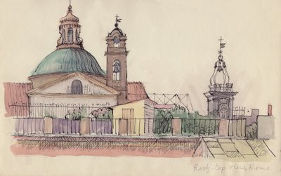 Vista desde la azotea, Roma, c1950 de Shirley Markham