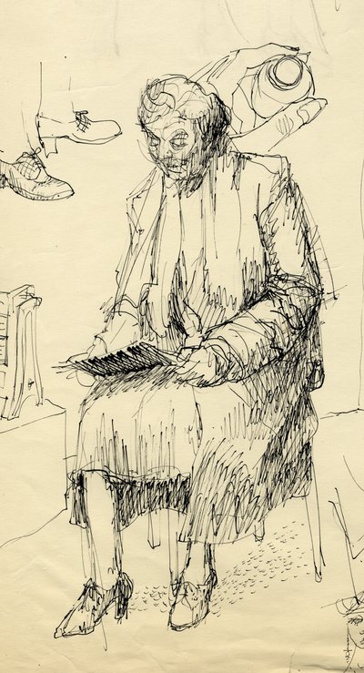 Mujer sentada leyendo de Shirley Markham