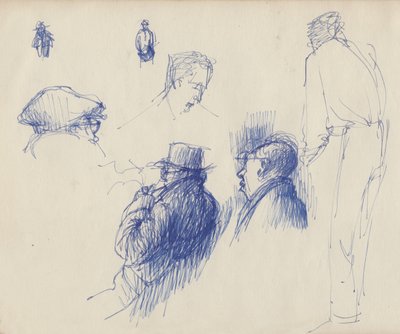 Estudios, hombres con sombreros, c. 1950 de Shirley Markham