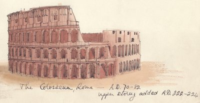 El Coliseo, Roma - AD 70-82, 1951 de Shirley Markham