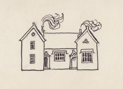 La Casa de la Escuela, Little Bedwyn, años 1980 de Shirley Markham