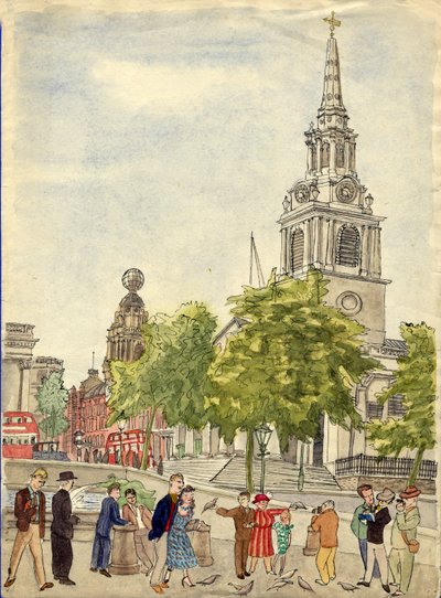 Trafalgar Square, Londres, 1948 de Shirley Markham
