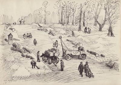 Tala de árboles, c. 1950 de Shirley Markham