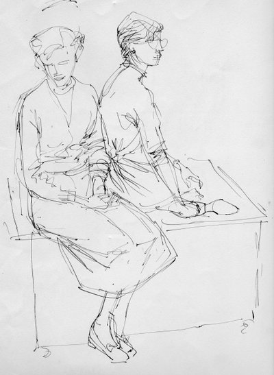 Dos mujeres sentadas, 1953 de Shirley Markham