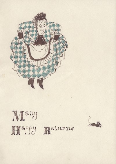 Mujer asustada por un ratón, c1950 de Shirley Markham