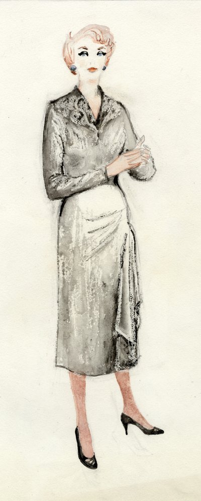 Mujer con Vestido Negro de Shirley Markham