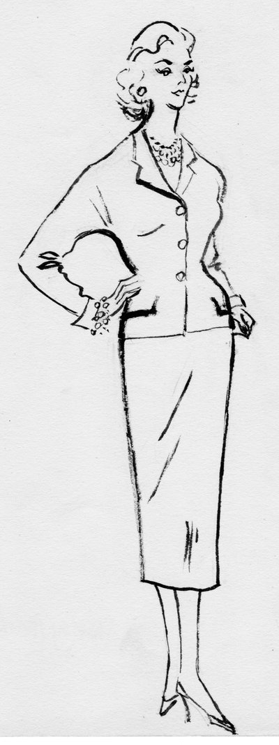 Mujer en traje de lápiz de Shirley Markham