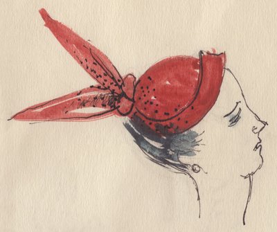 Mujer con sombrero rojo, c1950 de Shirley Markham
