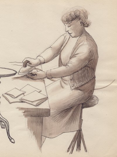 Mujer planchando de Shirley Markham