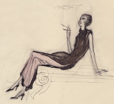 Mujer fumando de Shirley Markham