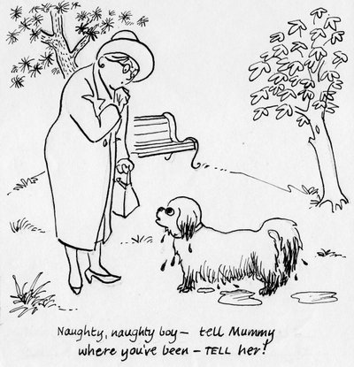 Mujer con perro, c.1950 de Shirley Markham