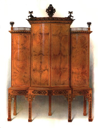 Gabinete de amboyna y palo de rosa, 1906 de Shirley Charles Llewellyn Slocombe