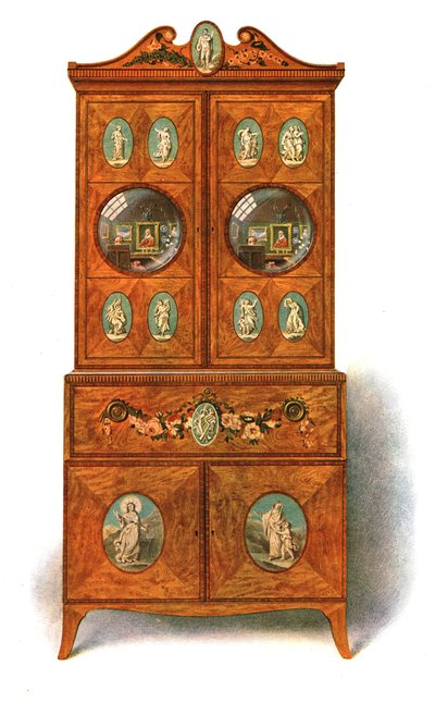 Escritorio de Madera Pintada, 1908 de Shirley Charles Llewellyn Slocombe