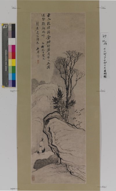 Listening To The Cry Of A Partridge (tinta sobre papel) de Shitao Daoji