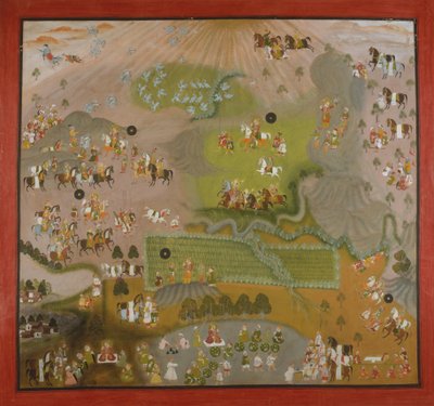 Maharana Jagat Singh Caza Grullas, fechado en 1744 de Shiva and Dayal
