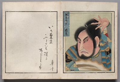 Leaf from Album of Actor Portraits de Shorakusai