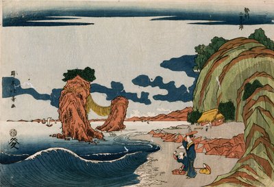 Futamigaura en la Provincia de Ise, de un grupo de nueve impresiones Uki-e de Shotei Hokuju