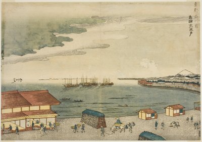 Takanawa Okido en la estación de Shinagawa (Shinagawa-juku Takanawa Okido), de la serie "Capital del Este (Toto)" de Shotei Hokuju