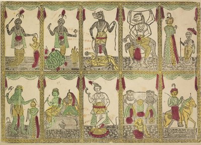 Das Avataras, Diez encarnaciones de Vishnu, 1800s de Shri Gobinda Chandra Roy